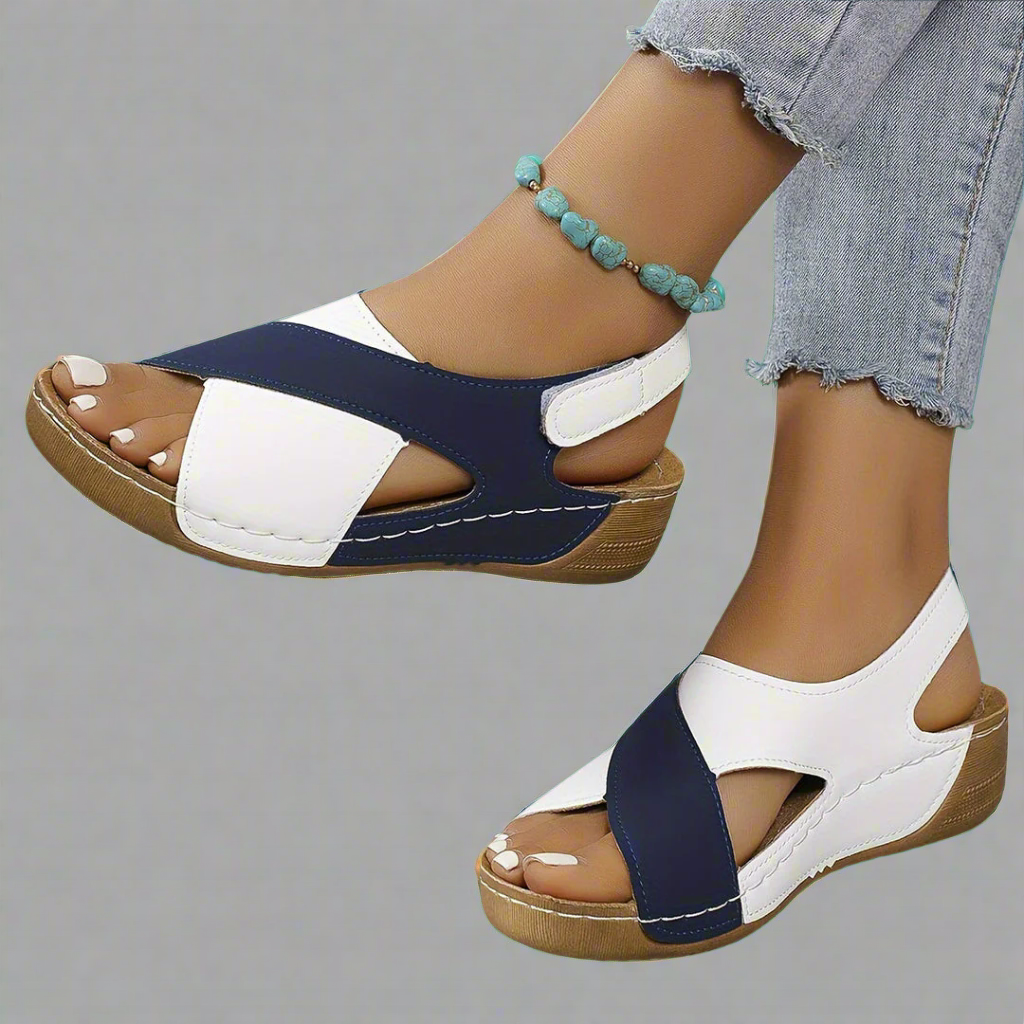 Ada - Colorblock Slingback Sandals