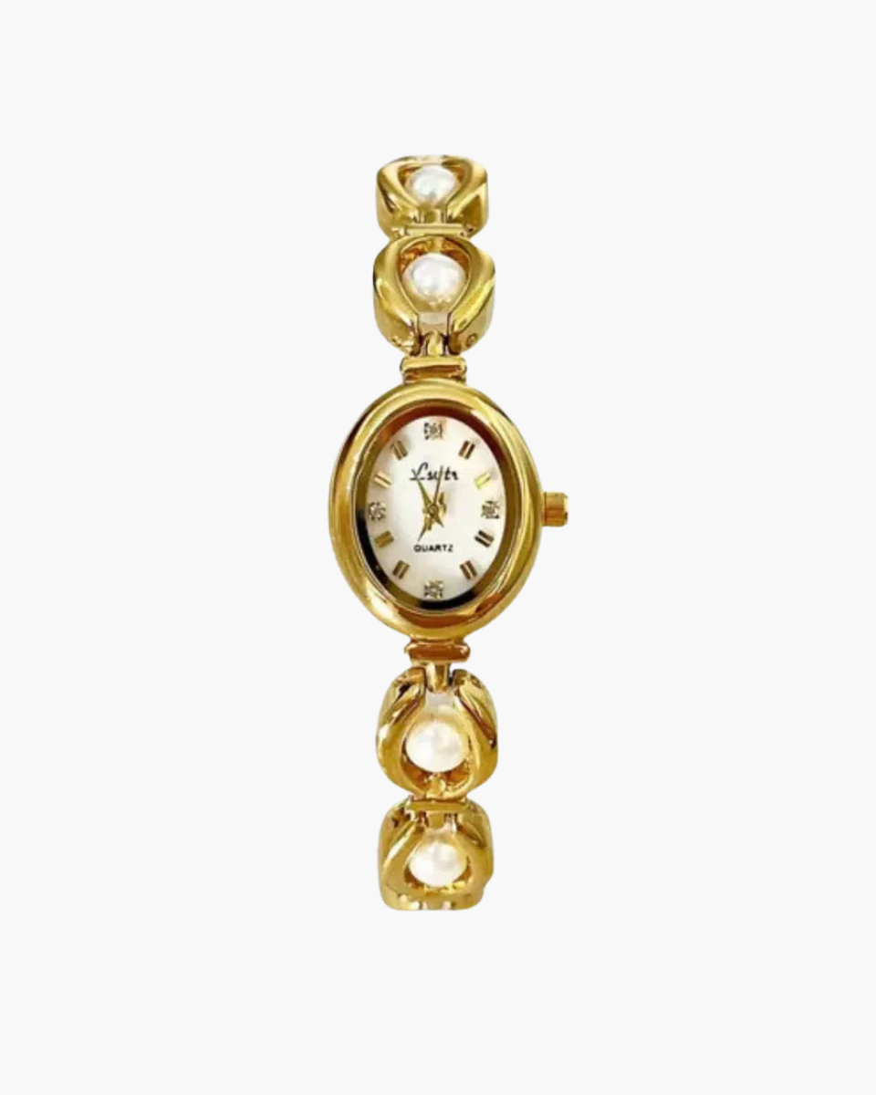 Dorina – Faux pearl details – Vintage watch-10173356179783-Ivory Ombre