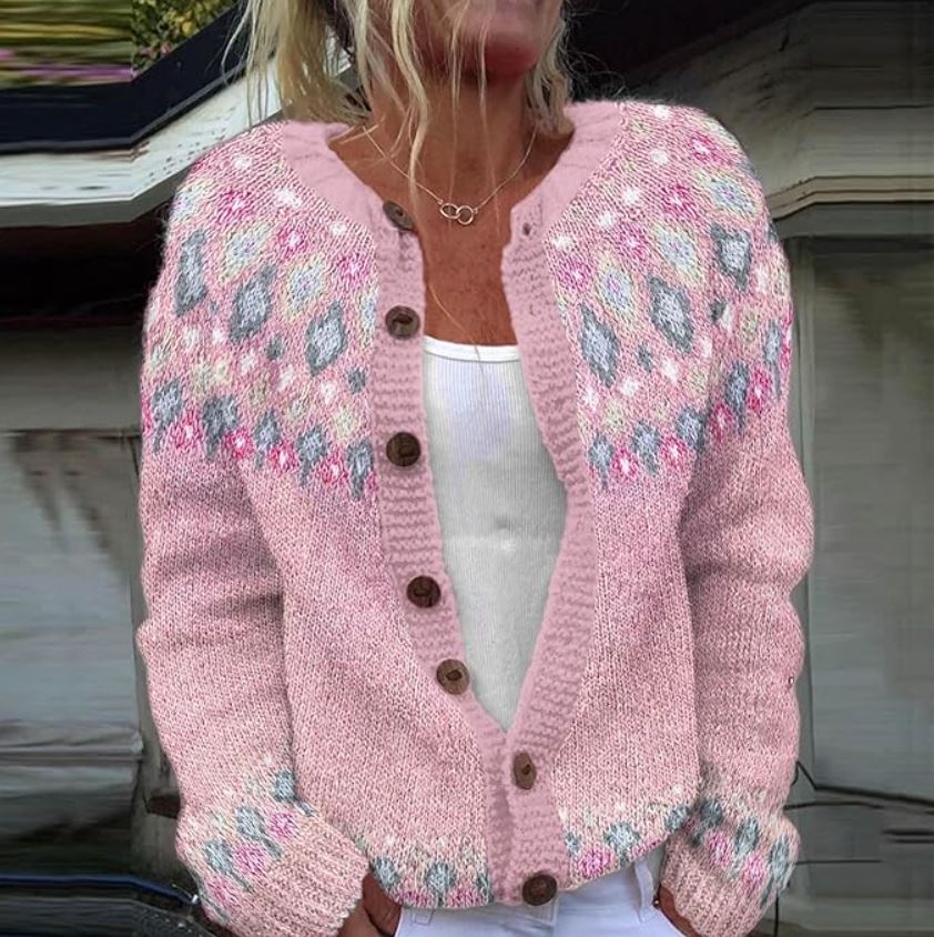 Hazel - Pink Comfort Cardigan