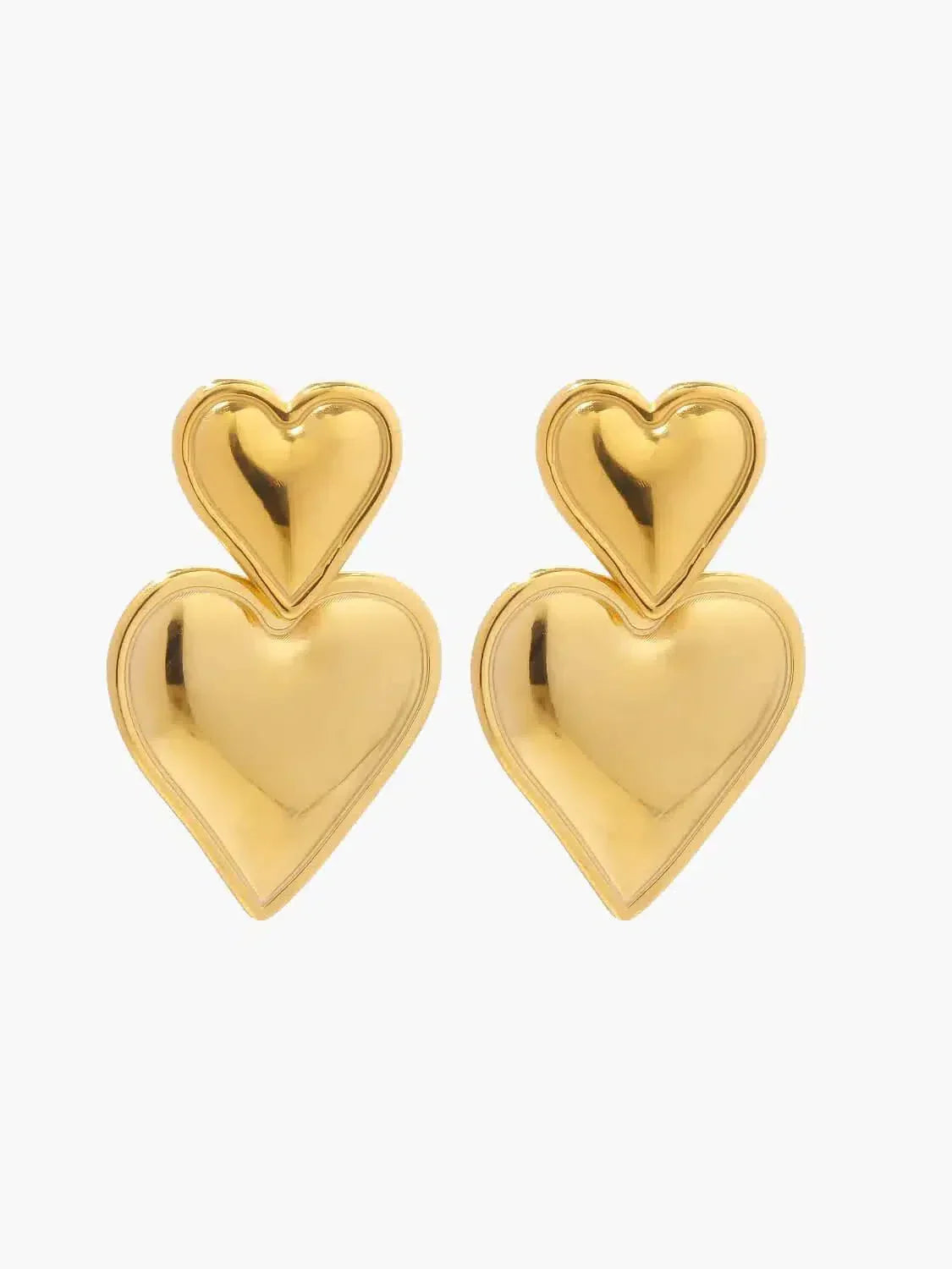 Passione – Double-heart design – Earrings-10173354475847-Ivory Ombre