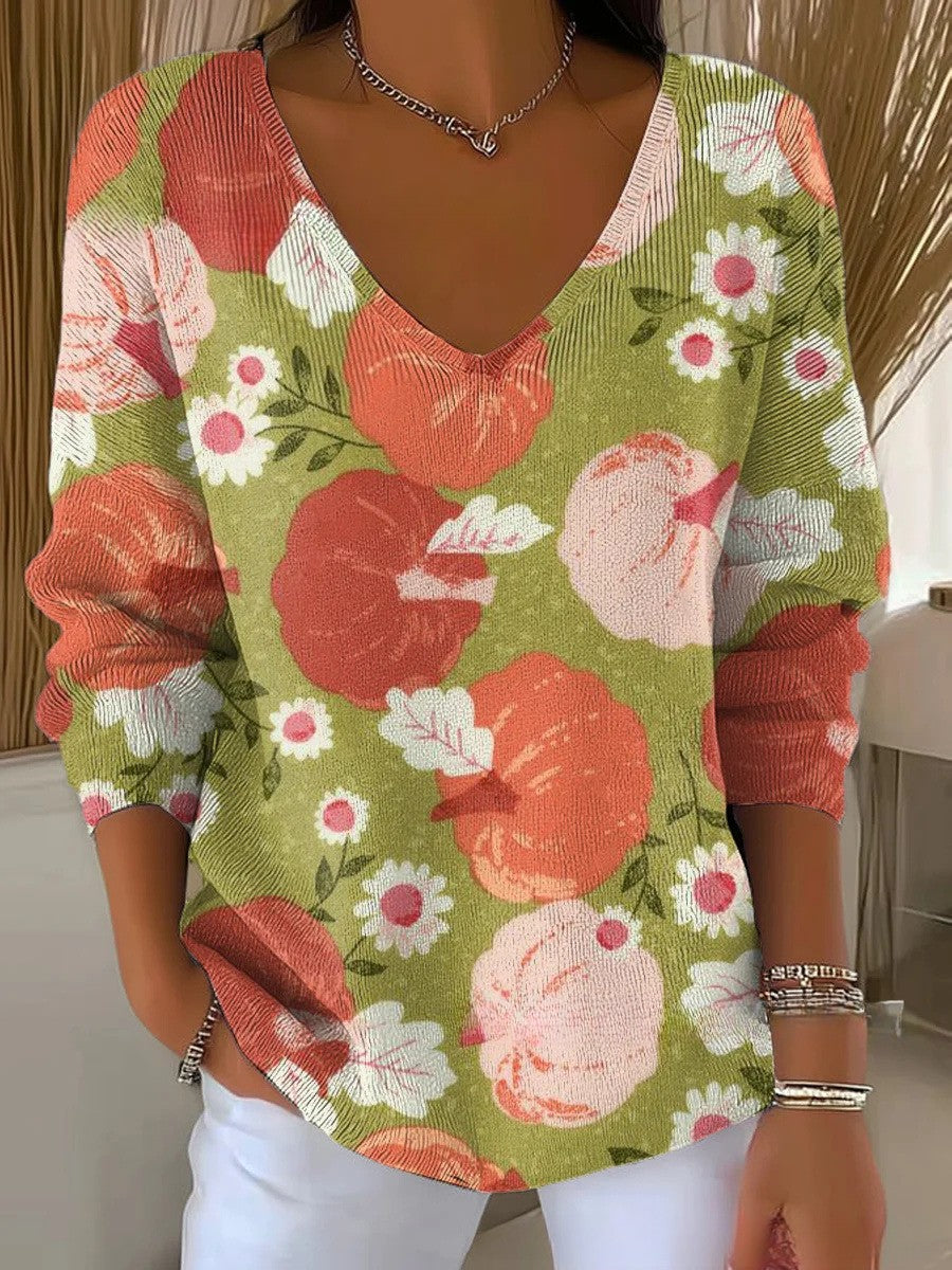 CHLOE - Knit Sweater with V-Neck