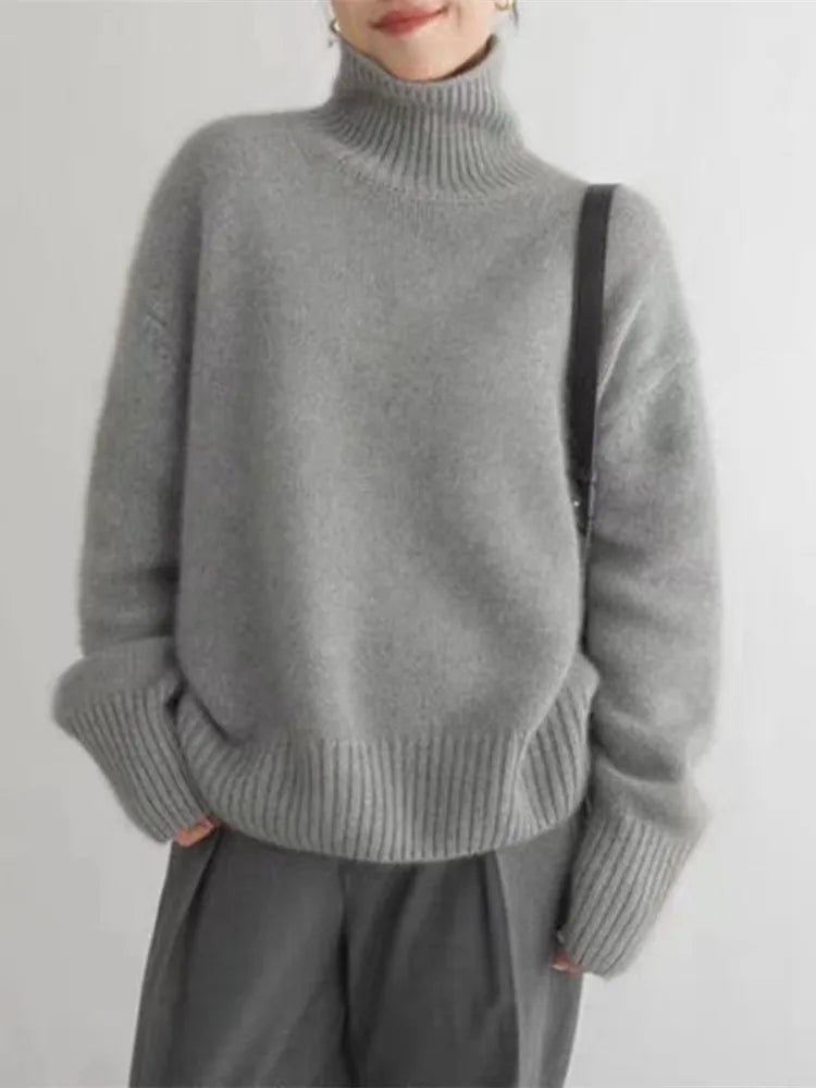 Isabella - High Collar Sweater