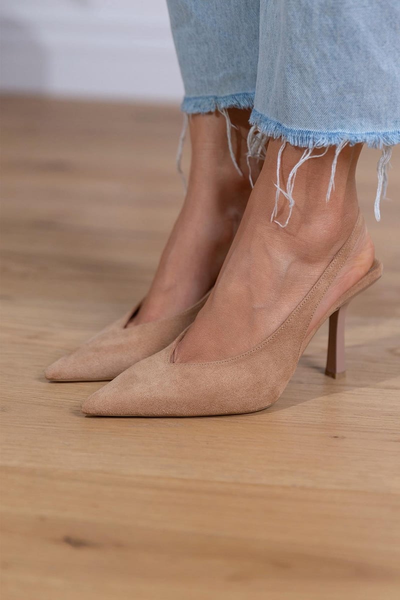 MAIA - SUEDE SLINGBACK HEELS